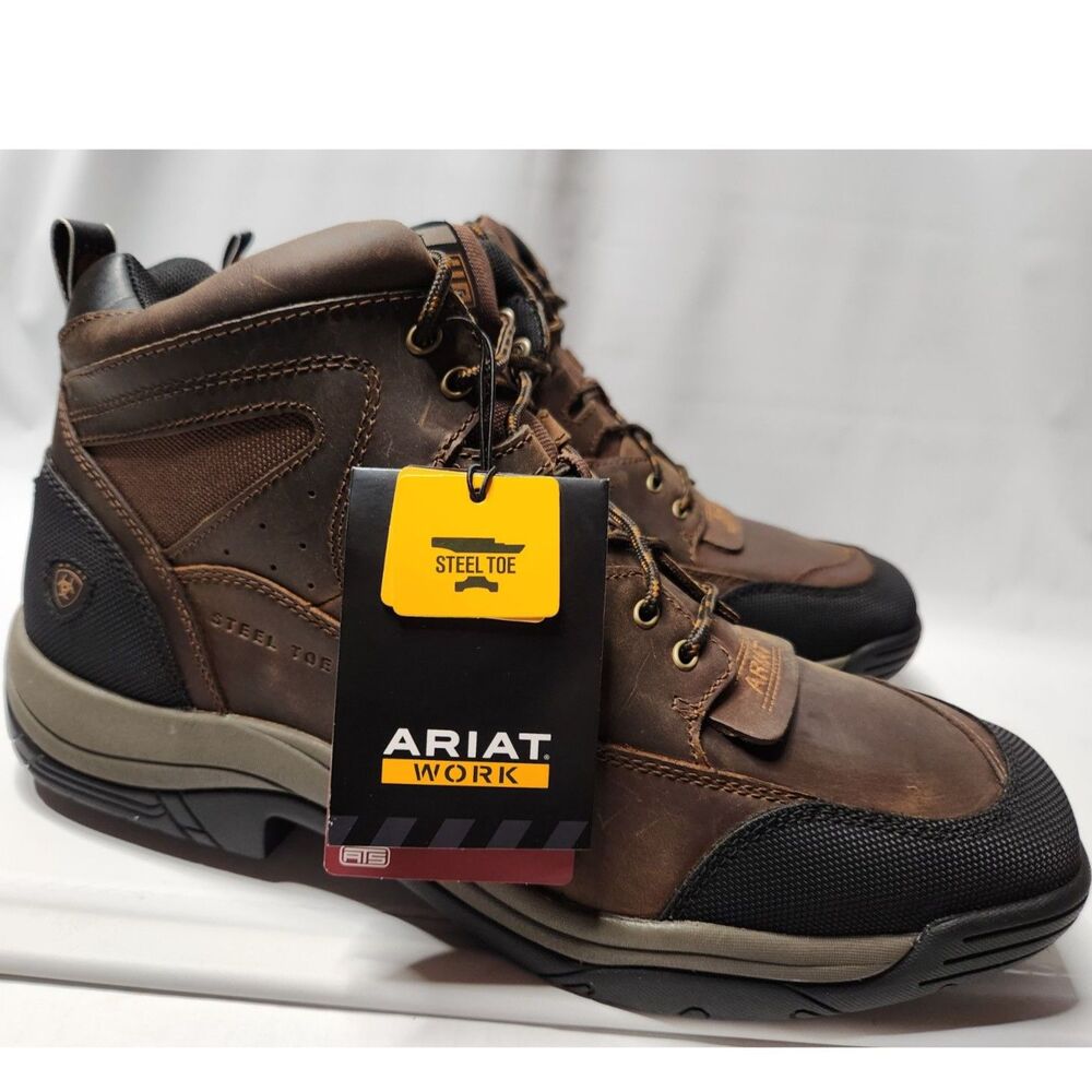 Ariat Terrain Steel Toe Work Boots Men’s size 14 Distressed Brown